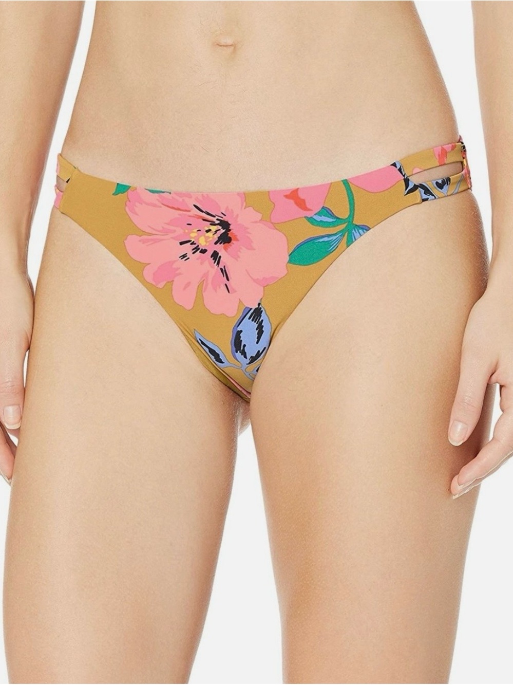 NWT Billabong Women's Beach Bazaar Lowrider Bikini Bottom Moss Landing Floral